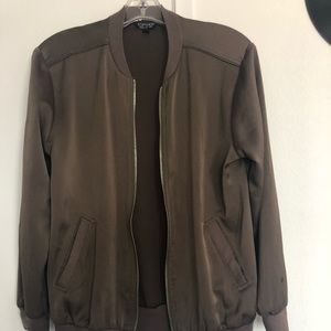 Olive Green Topshop Bomber